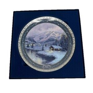 Thomas Kinkade Olympic Mountain Evening Limited Edition Collectors Plate (2002)